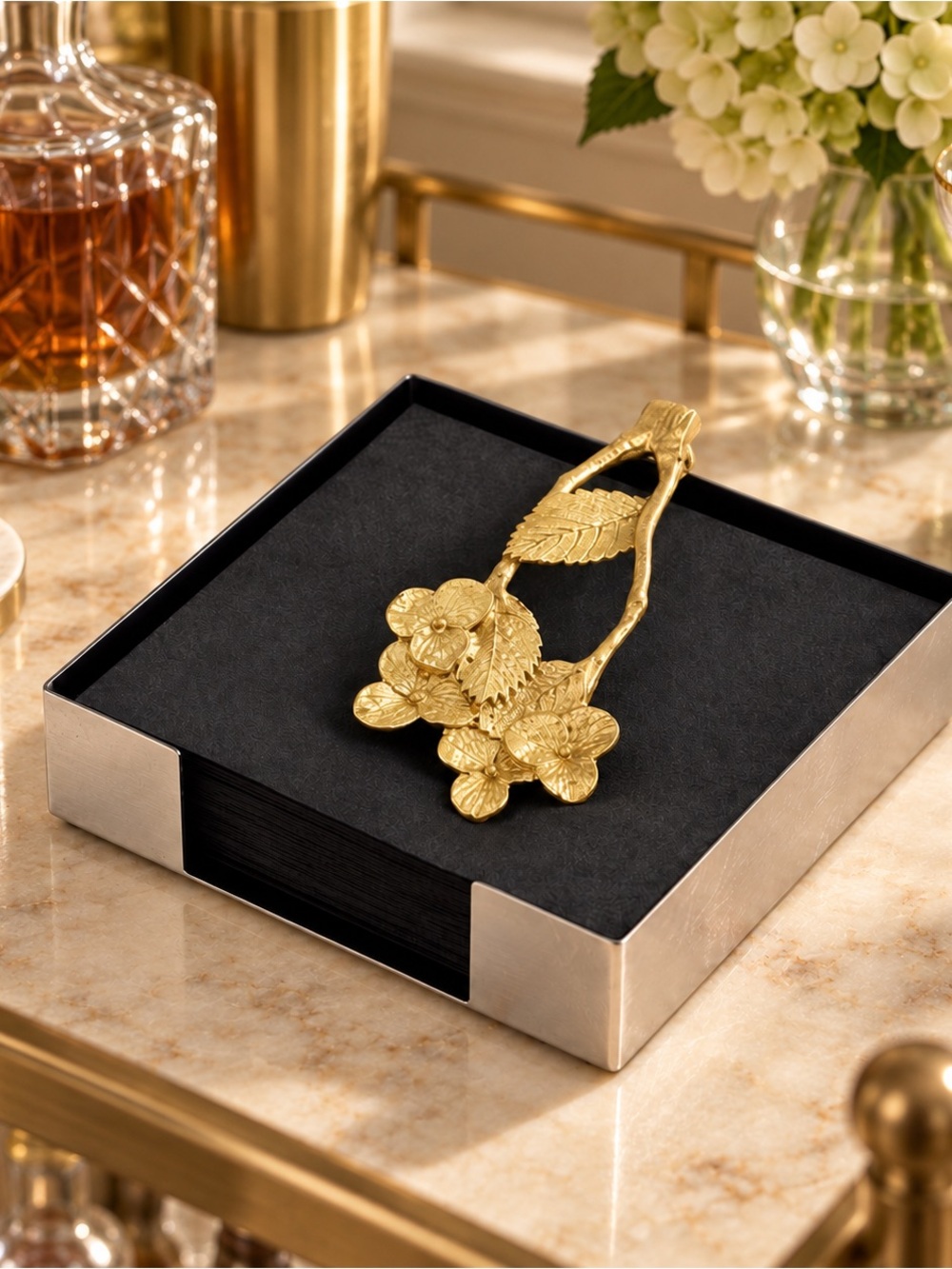 Michael Aram Gold Orchid Napkin Holder